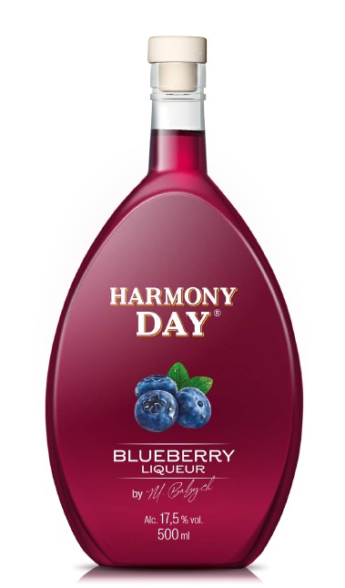 "HARMONY DAY" Blauwe bessenlikeur, 17,5% vol.