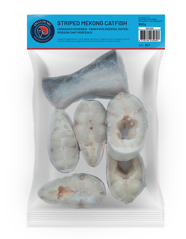 Pangasius Meerval Moten (Mekong Catfish) Rauw Met Bot 100/2