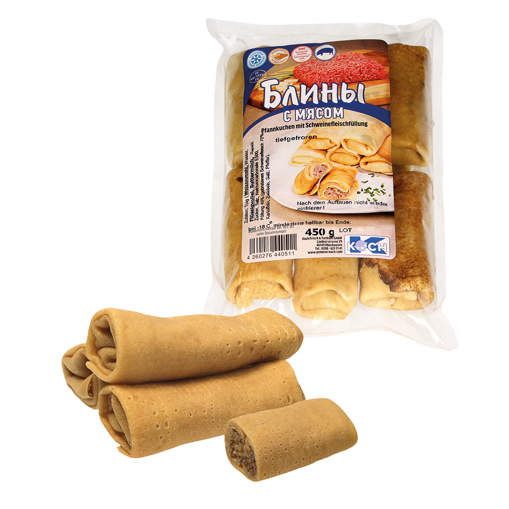 Блины сo свининой, замороженные