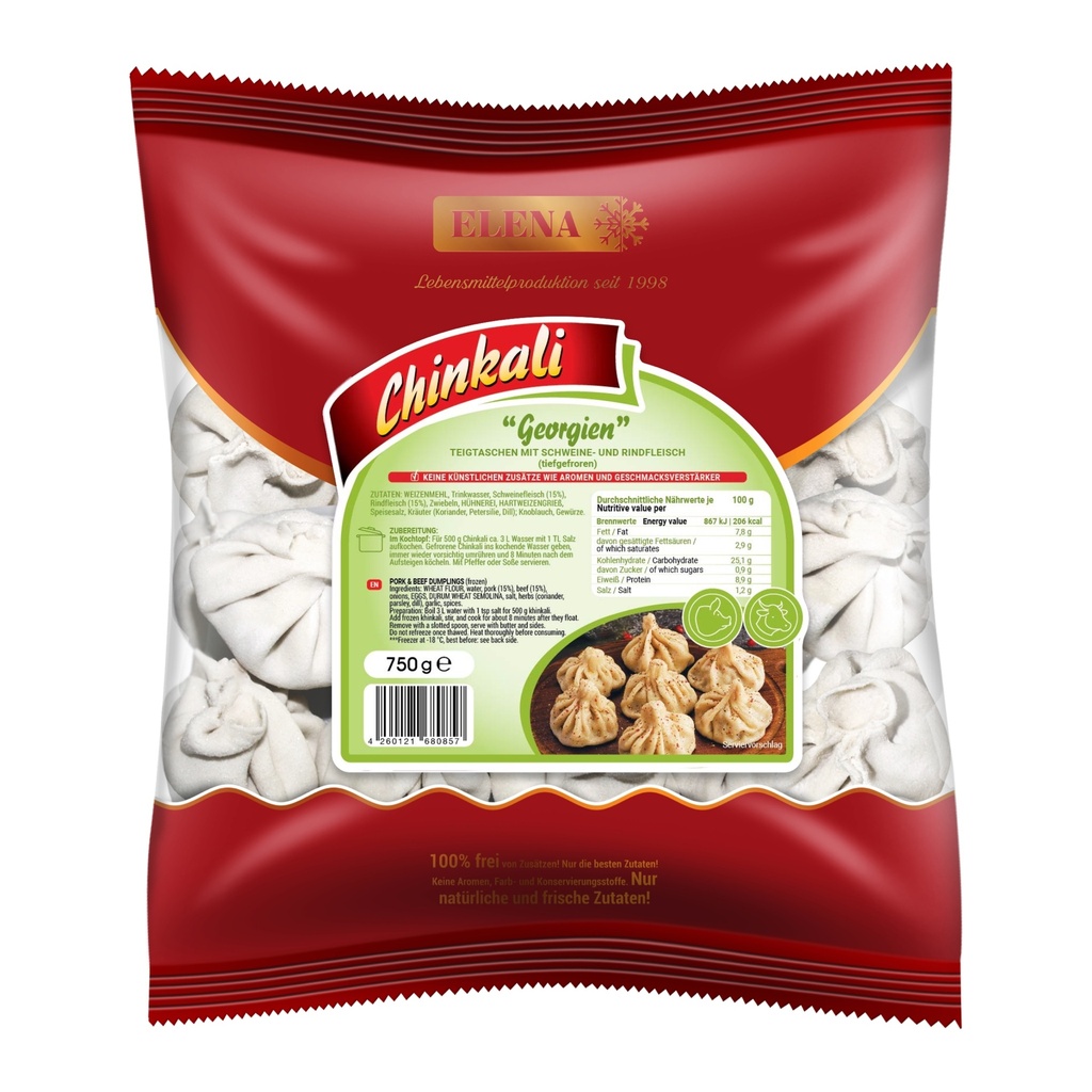 Deegwaren Chinkali Handgemaakt met Varkens- en Rundvlees