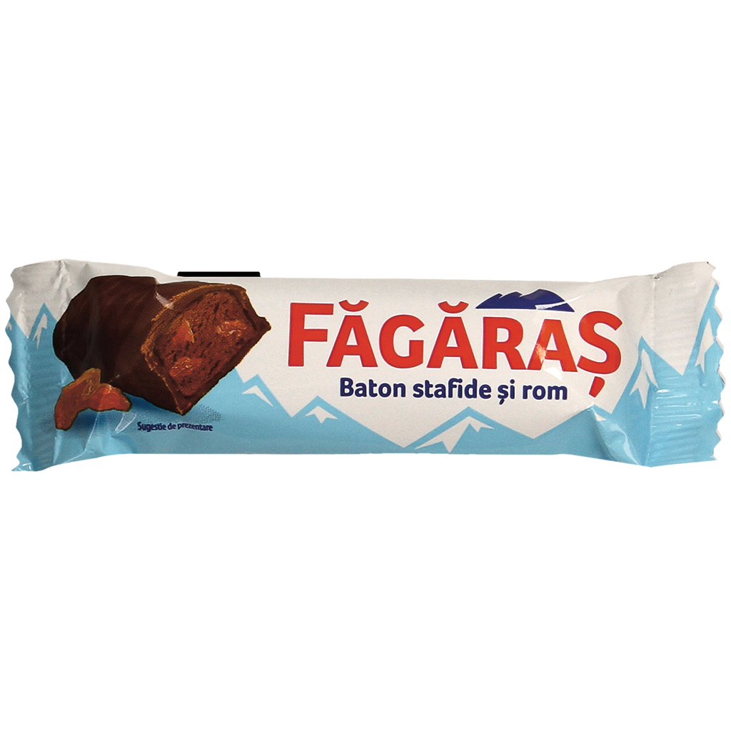 "Fagaras Baton stafide si rom" - Батончик с 82% начинки со в
