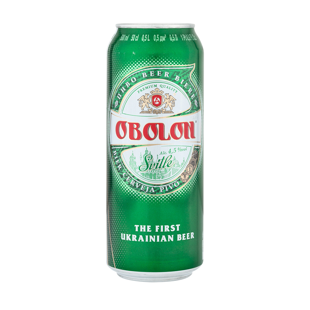 Licht bier "Obolon" 4,5% vol.