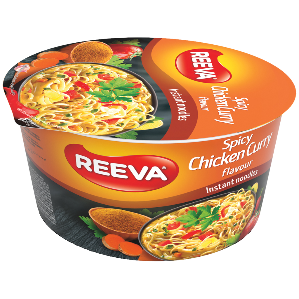 "REEVA" Лапша быстрого приготовления со вкусом  острой куриц
