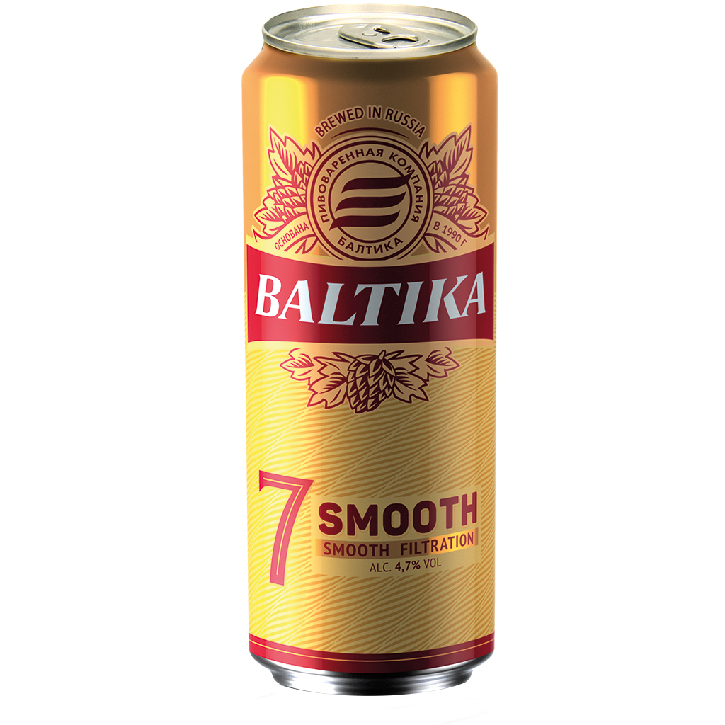Licht tapbier "Baltika Smooth Nr.7", 4,7% vol.