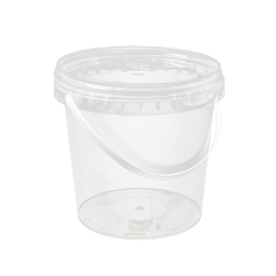 Set bakjes 50 stuks 1000ml kunststof transparant Ø13cm