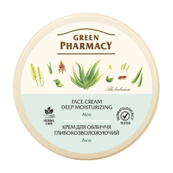 Gezichtscrème Green Pharmacy 200 ml, aloë, diep hydraterend,