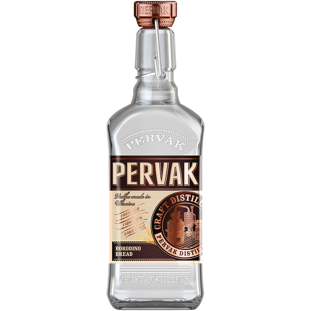 Aromatische wodka "Pervak Borodino brood", 40% vol.