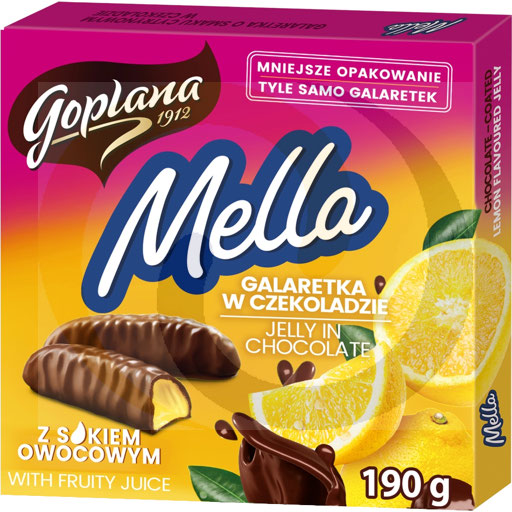 Jutrzenka Mella Gala citroen in chocolade 190g