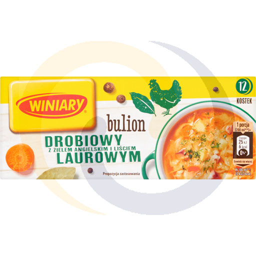 Winiary Kip met Piment en Laurier Blad Bouillonblokjes 120 g (12 Stuks)
