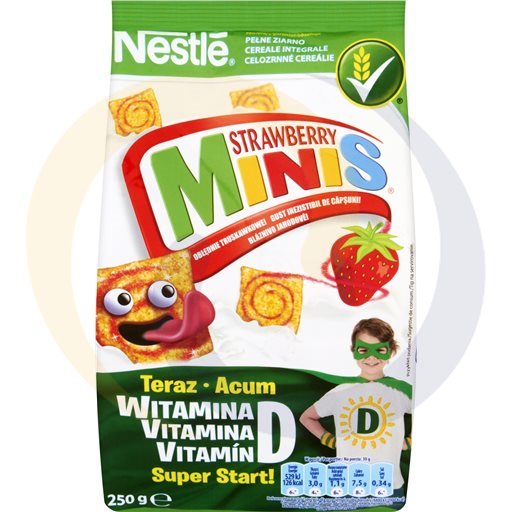 Nestlé Aardbei Minis aardbeiensmaak cornflakes 250g