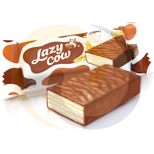 Lazy Cow wafels met super. melk 1kg Roshen