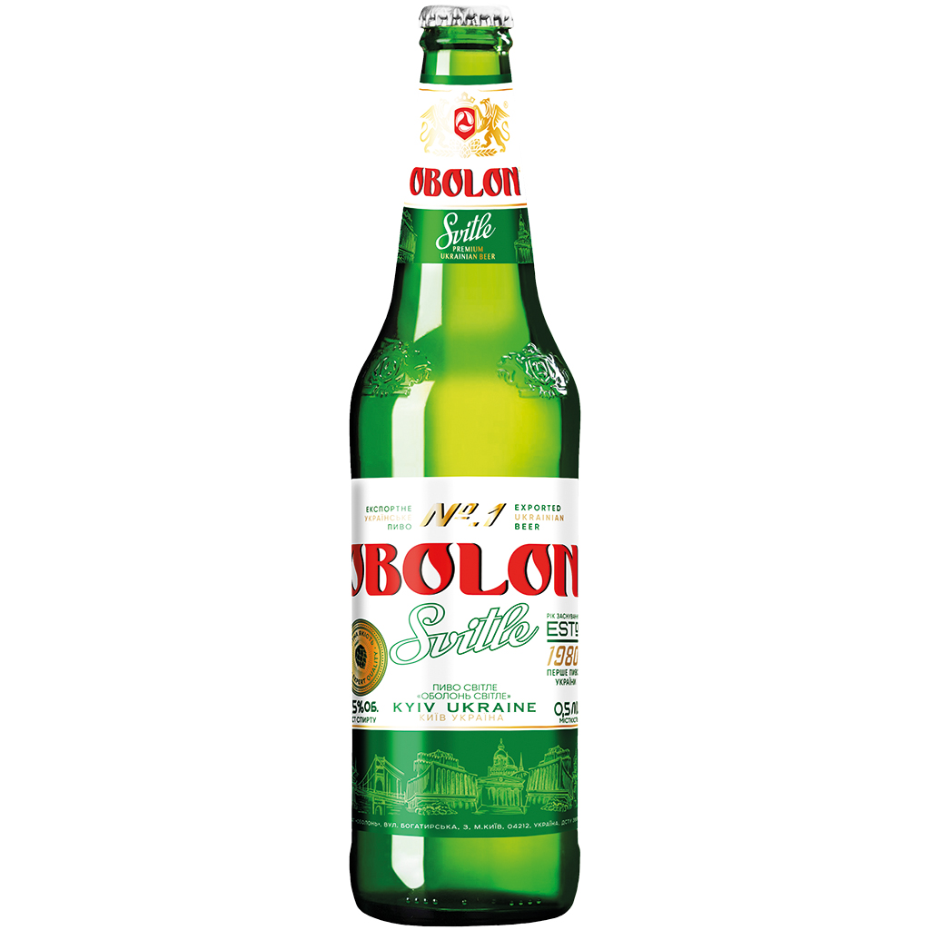 Bier "Obolon" licht, 4,5% vol.
