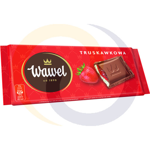 Wawel gevulde aardbeienchocolade 90g