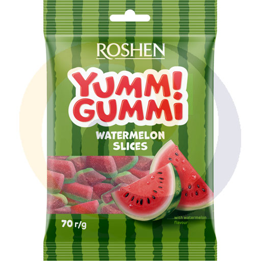 Yummi Gummi Watermeloen Plakjes 70g Roshen