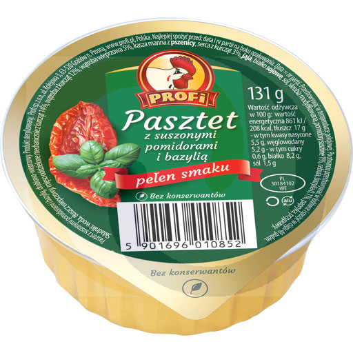 Profi Pate met Gedroogde Tomaten en Basilicum 131g