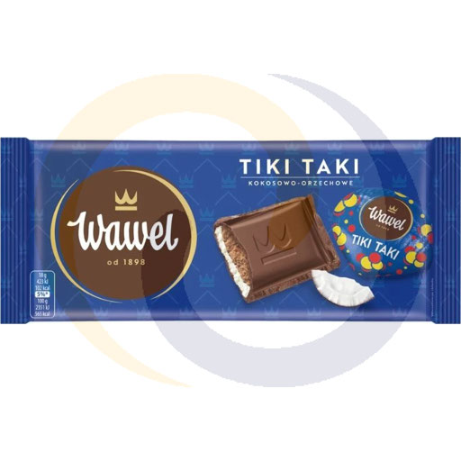 Wawel Tiki Taki Kokos-Pinda Gevulde Chocolade 100g