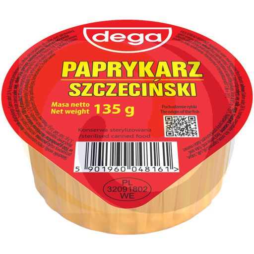 Дега Папрыкарж Щецинский Рыбный Пастет с Рисом 135 г