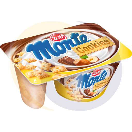Монте с хрустящими печеньями 125 г Zott