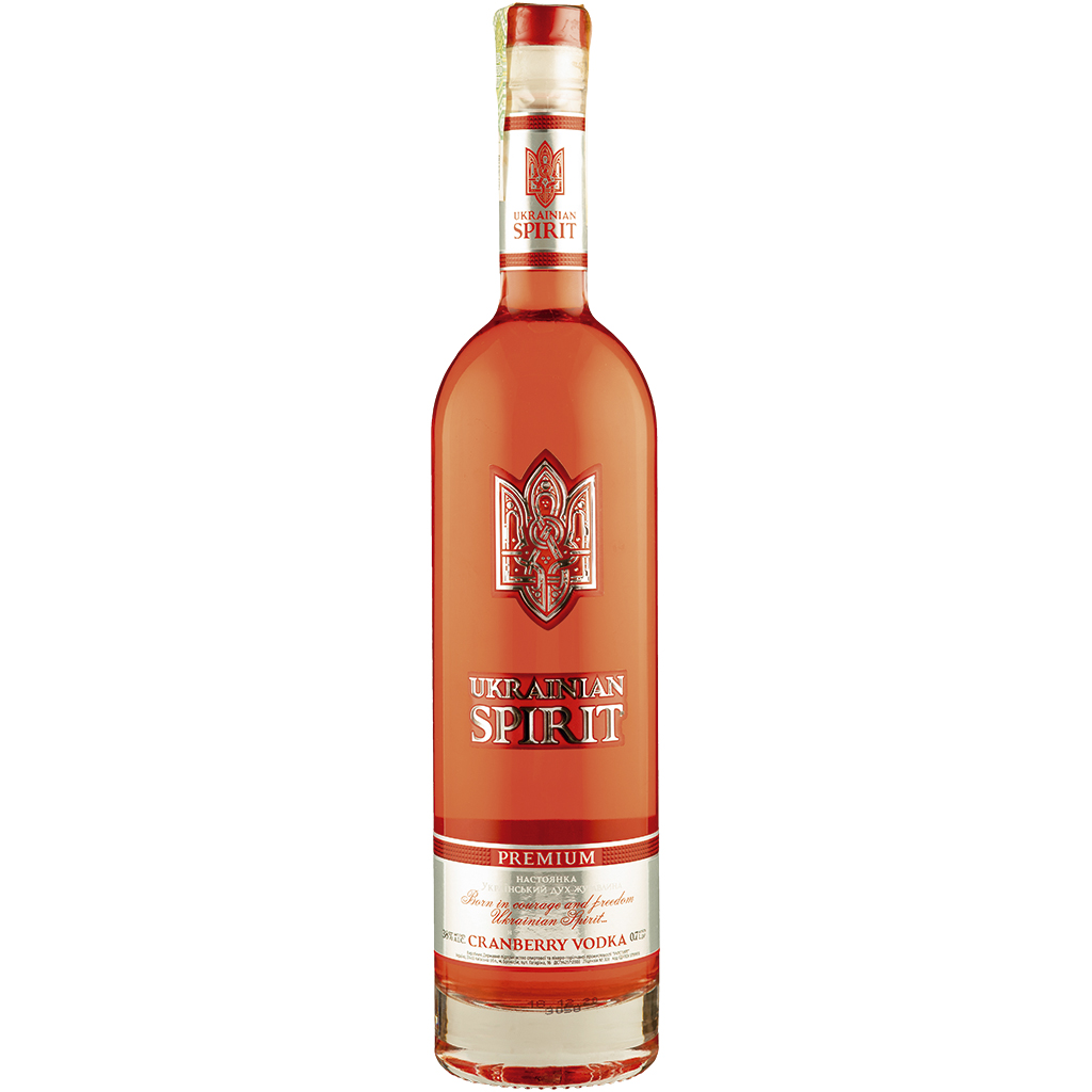 Gearomatiseerde wodka "Ukrainian spirit cranberry", 38% vol.