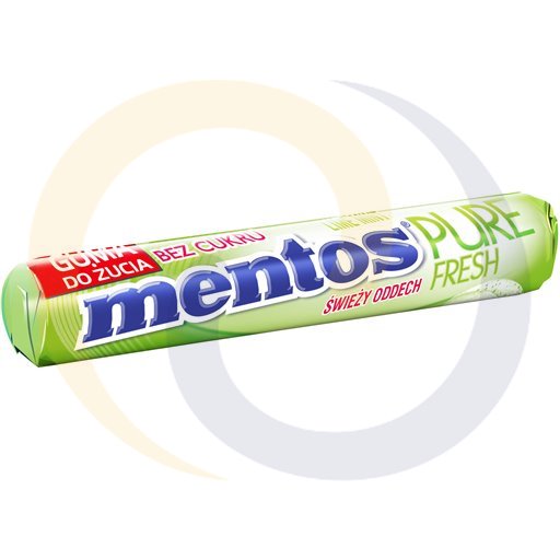 Mentos Pure Fresh Lime Mint Suikervrije Kauwgom 15,5 g (8 St