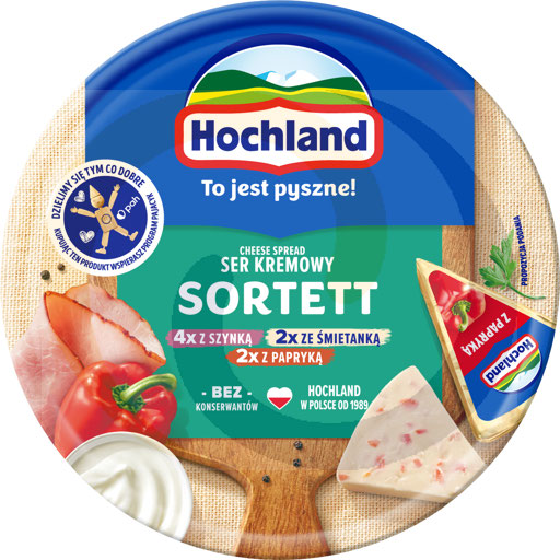 Hochland smeltkaas in rondje Sortett 180g