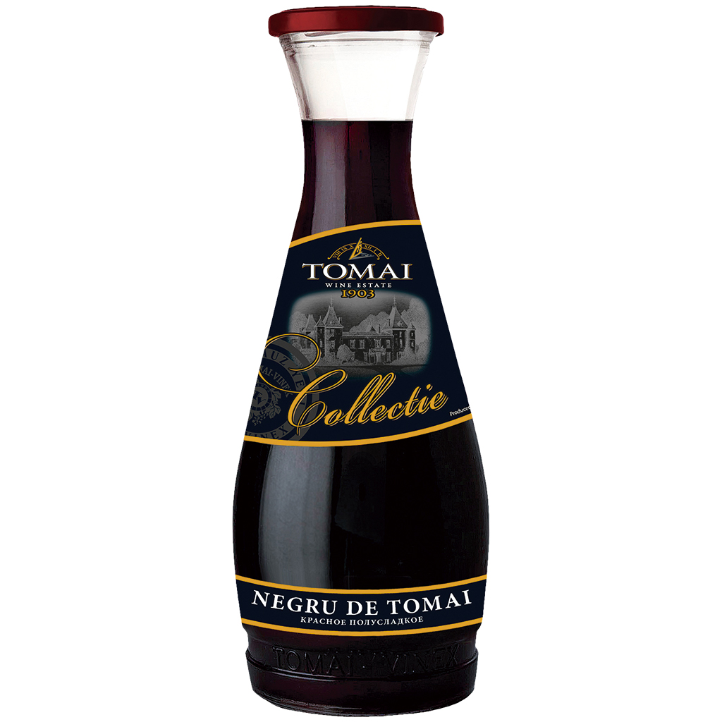 "Negru de Tomai" Красное вино из Молдавии, полусладкое, 13%