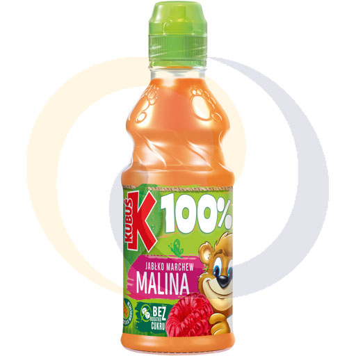 Kubuś 100% sap framboos-wortel-appel 0,3l