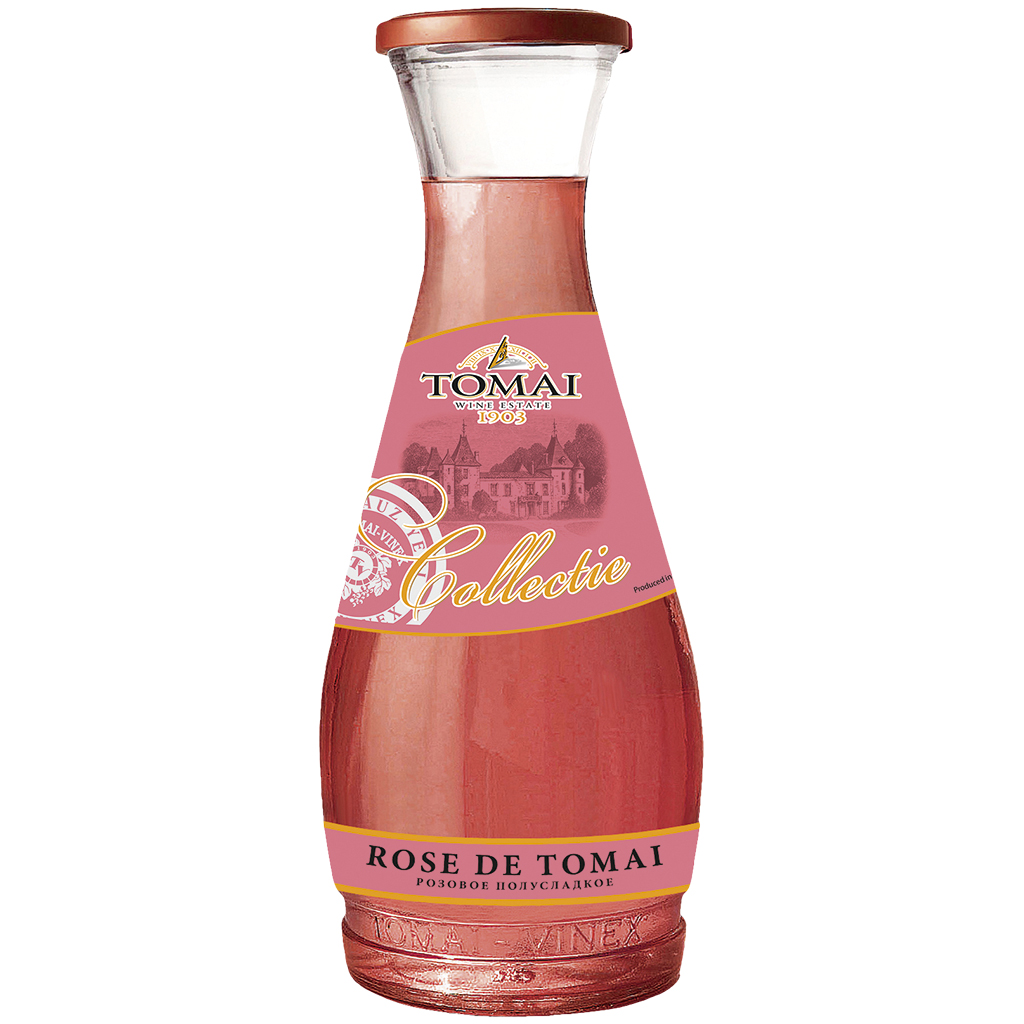 "Rose de Tomai" rosé wijn uit Moldavië, zoet, 12% vol.