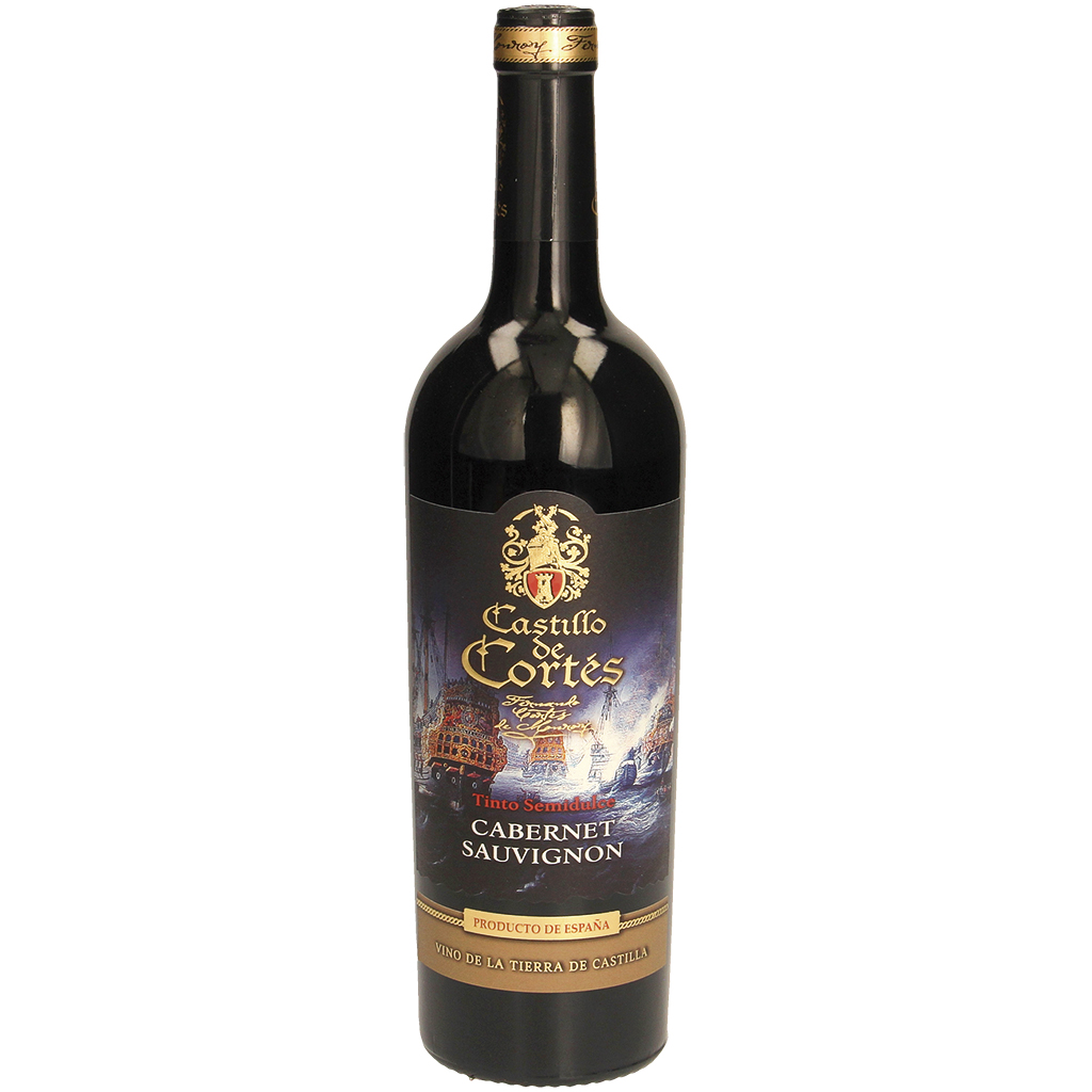 Rode wijn "Castillo de Cortes Cabernet Sauvignon tinto semid