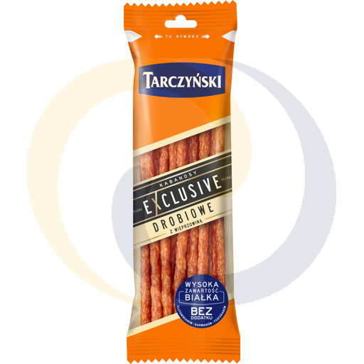 Tarczyński Gevogelte met Toegevoegd Varkensvlees Exclusieve Dunne Gerookte Worstjes 105 g