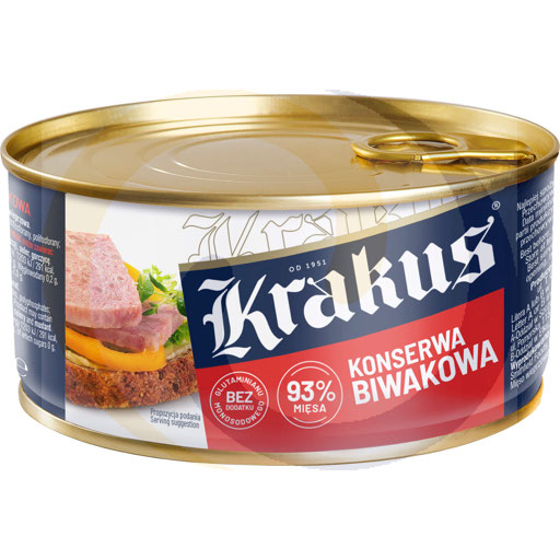 Krakus Gekookt varkensvlees in blik 300g