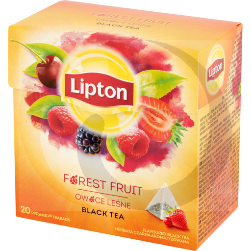 Lipton zwarte gearomatiseerde thee bosvruchten 36g