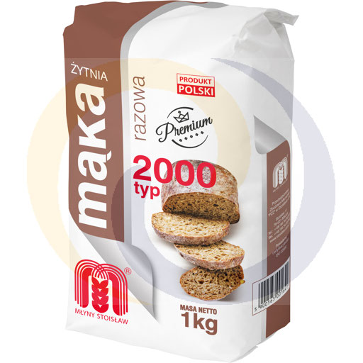 Volkoren roggebloem type 2000 1,0 kg / 10 stuks Stoisław