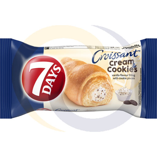 7Days croissant met vanillecrème, melk en koekstukjes 60g