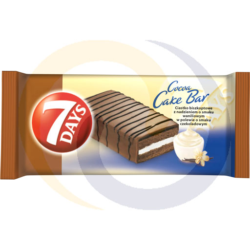 7 Dagen Bedekte Cakebar met Chocoladesmaak Coating en Vanillevulling 32 g