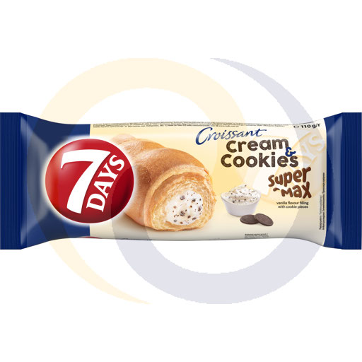 7Days croissant met vanillecrème, melk en koekstukjes 110g