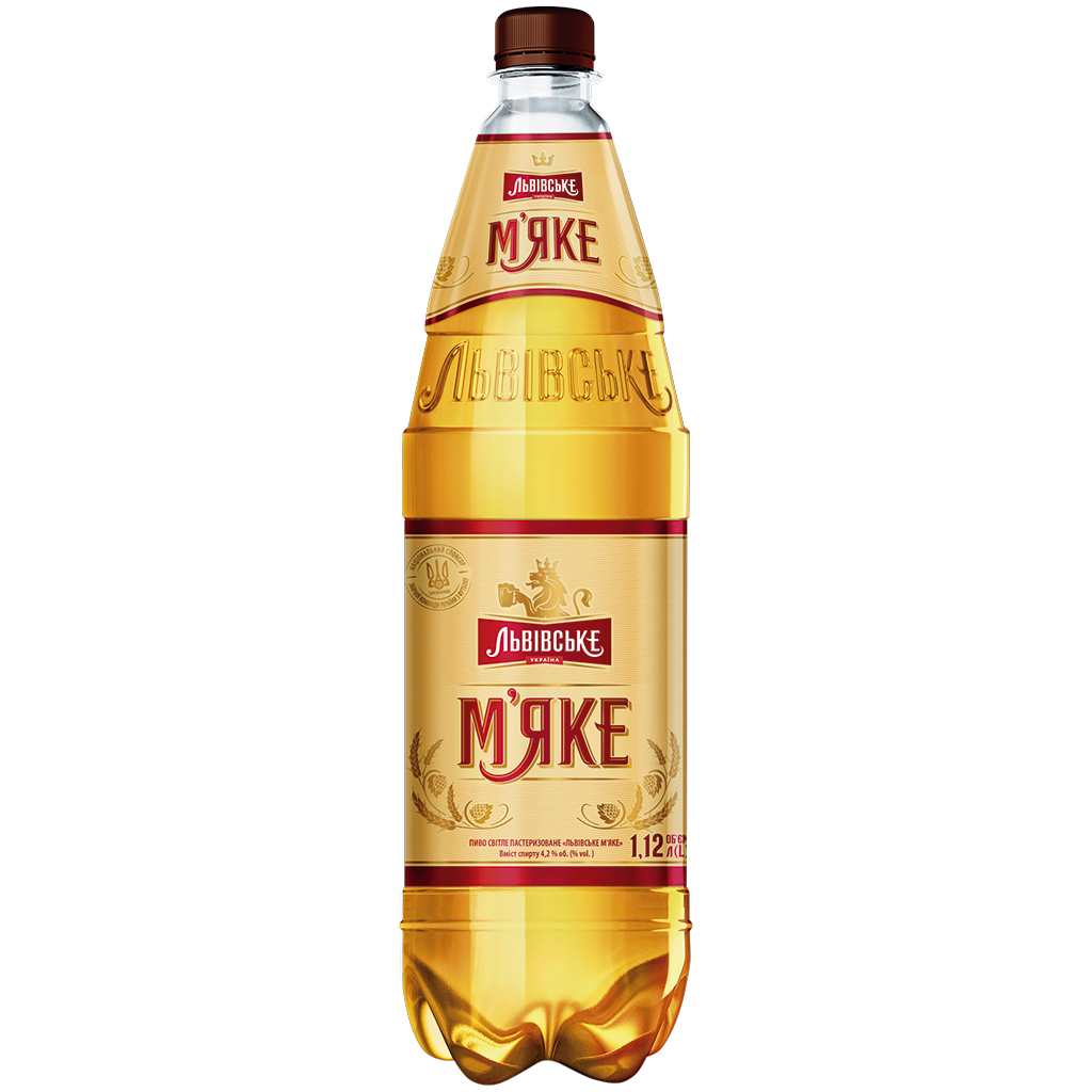 Oekraïens tapbier "LVIVSKE MIAKE" licht, 4,2% vol.