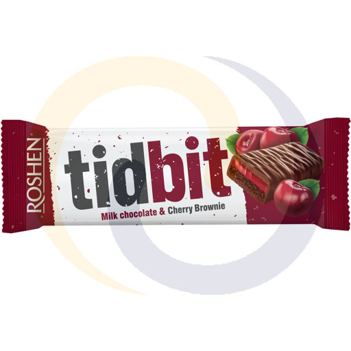 Tidbit kersenbrownie reep 50g/28st Roshen