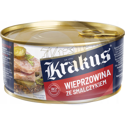 Консервированная свинина с салом 300 г Krakus