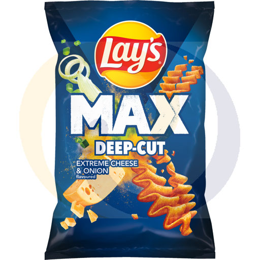 Chips Lays maxx kaas-groene ui 120g/24st Frito Lay