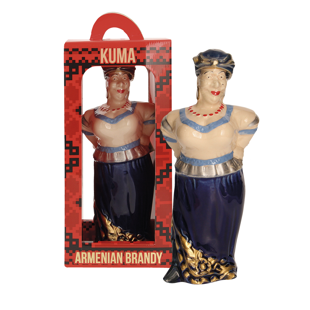 Armeens brandy "Kuma" keramiek in geschenkdoos, 40% vol.