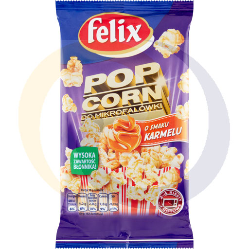 Caramel magnetron popcorn 90g/24st Felix
