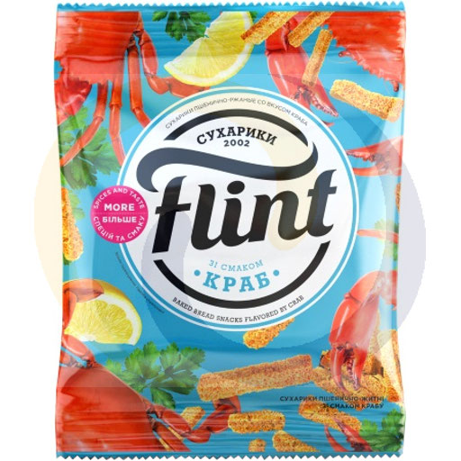 Tarwe- en roggecrackers met krabsmaken 70g/22 stuks. Flint