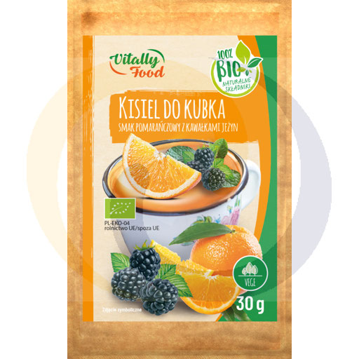 Wodzisław BIO-kissel met sinaasappel en bramensmaak
