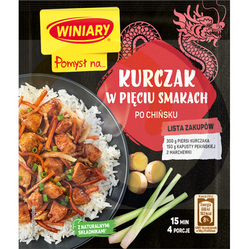 Winiary Idee voor kip vijf smaken op Chinese wijze 37g