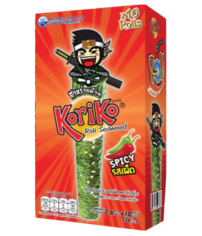 KORIKO Knapperige Zeewierrol Pittig 3,6g