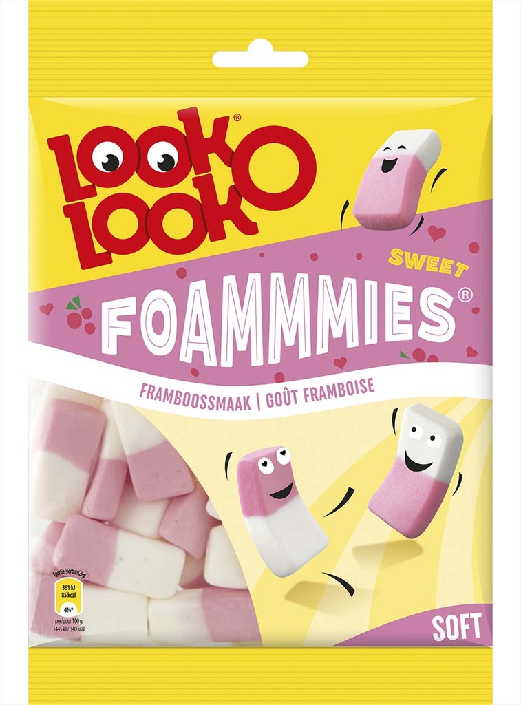 LOOK-O-LOOK Foamies Framboos Smaak 12x180g
