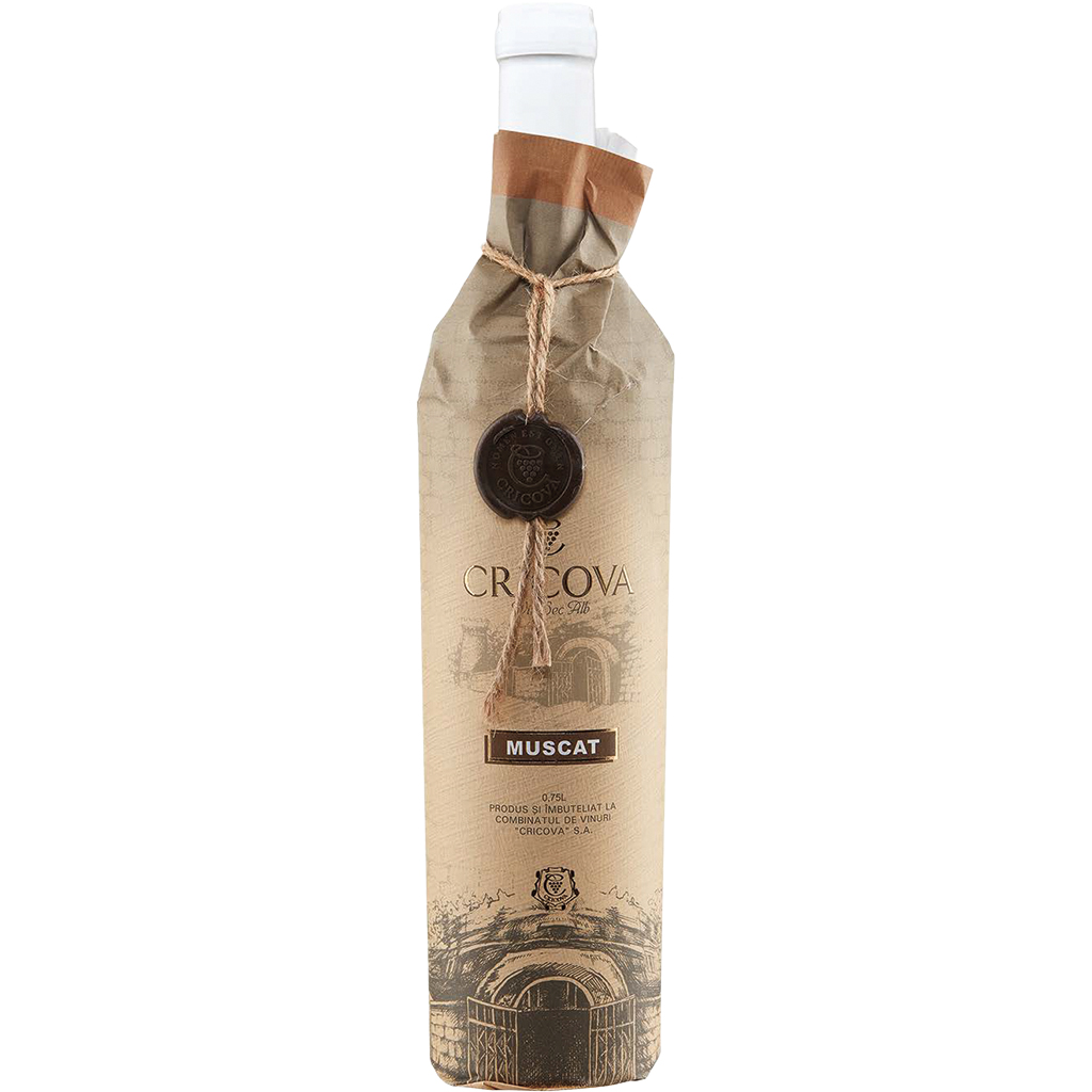 "CRICOVA" Мускат белое вино сухое, 12% алк.