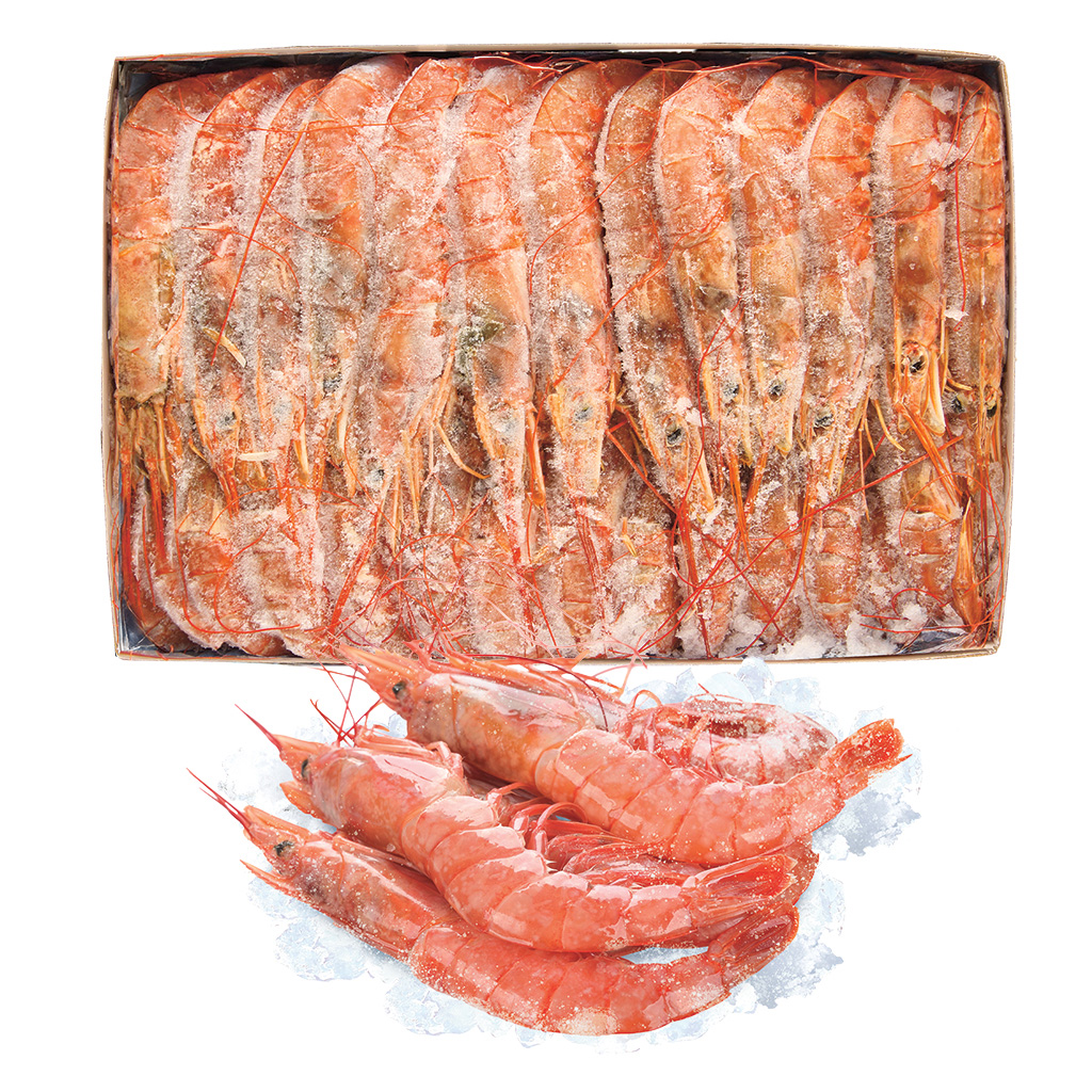 Argentijnse rode garnalen, niet ontdarmd