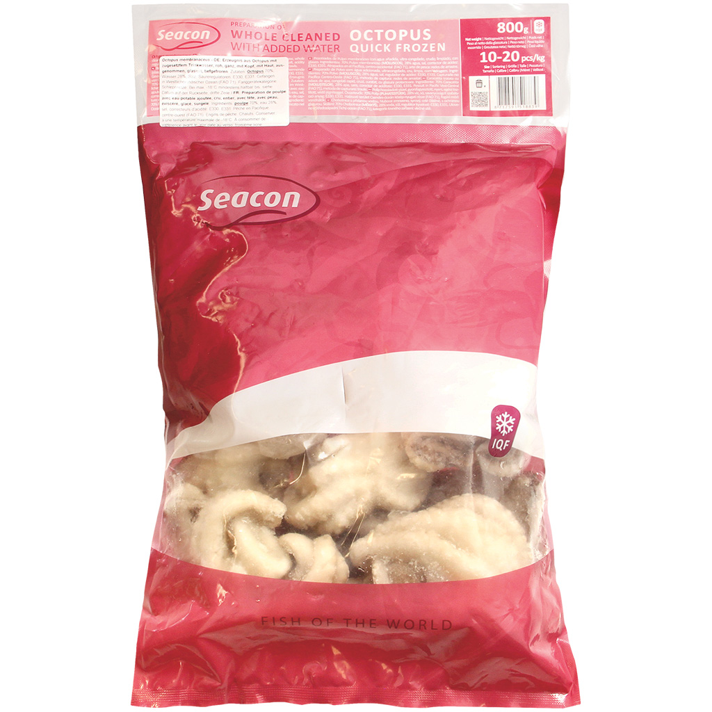 Product van octopus met toegevoegd drinkwater, rauw